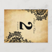 Golden  Damask-kaarten met tabelnummer Briefkaart (Achterkant)