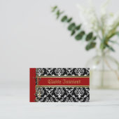 Golden Damask Luxury Custom Cartes de visite (Debout devant)