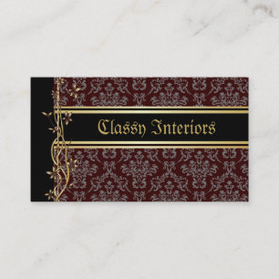 Golden Damask Luxury Custom Cartes de visite