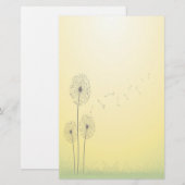 Golden Dandelion Stationery Briefpapier (Voorkant / Achterkant)