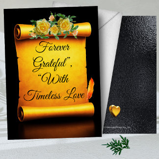 Golden Dankbaarheid Scroll, een tijdloos Jubileum Bedankkaart