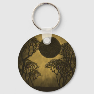 Golden Dark Forest Eclipse Sleutelhanger