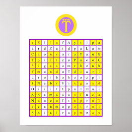 Golden Dawn Enochian Air Tablet / Watchtower Poster