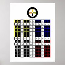 Golden Dawn Enochian Earth Tablet / Watchtower