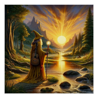 Golden Dawn Wizard Poster Perfect Poster