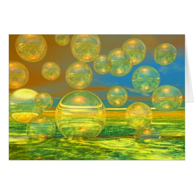 Golden Days - Geel & Azure Tranquility Card (Voorkant Horizontaal)