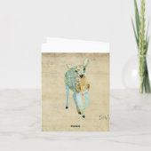 Golden Dearest Deer Monogram Notecard Notitiekaartje (Achterkant)