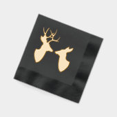 Golden Deer Buck and Doe Silhouettes (Gauche)