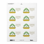 Golden Deer Forest Merry kerst Etiket (Full Sheet)