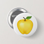 Golden Delicious Apple Ronde Button 5,7 Cm (Voorkant /achterkant)