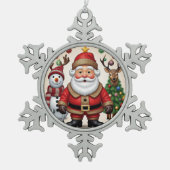 "Golden Delight" Tin Sneeuwvlok Ornament (Voorkant)