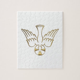 Golden Descent van het Heilige Geest Symbool Legpuzzel