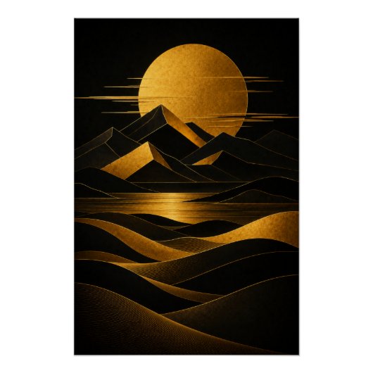 Golden Desert Horizon Poster (Devant)