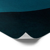 Golden Desert Nightscape - Abstracte Cactus kunst Poster (Hoek)