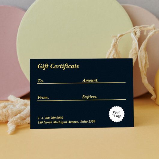 Golden Details Esthetisch Certificaat Cadeau Kaart