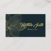 Golden Details Esthetisch QR Code Social Media Visitekaartje (Voorkant)