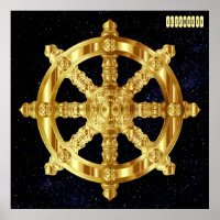 Golden Dharma Wheel Boeddhisme en hindoïsme