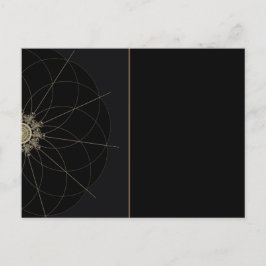 Golden Dial Steampunk Fractal Mandala Uitnodiging Briefkaart