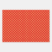 Golden Diamond Star op groen, rood en wit Inpakpapier Vel (Voorkant 3)