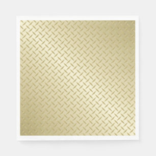 Golden Diamondplate Metal Kijk Servet
