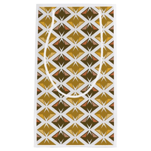 Golden Diamonds Pattern Graphical Klein Cadeauzakje (Voorkant)