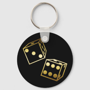 GOLDEN DICE SLEUTELHANGER