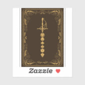 Golden Dice Sword Tafelblad RPG Sticker (Vel)