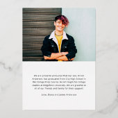 Golden Didging | Modern Two Photo 2023 Afstuderen Folie Uitnodiging (Achterkant)