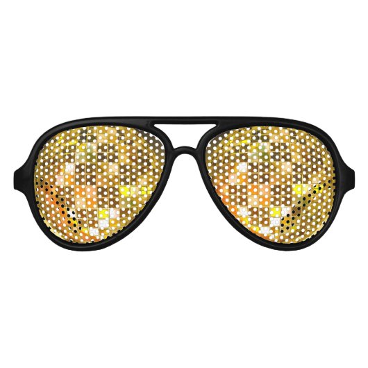 Golden Disco Ball Party Shades Lunettes de soleil (Devant)