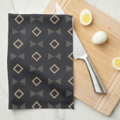 Golden Disco Diamond Pattern Theedoek (Quarter Fold)