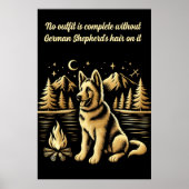 Golden Dog bij het kampvuur Poster (Voorkant)