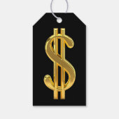 Golden Dollar Sign Gift Label Cadeaulabel (Achterkant)