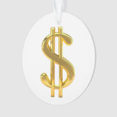 Golden Dollar Sign Ornament (voorkant)