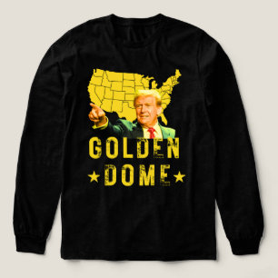 Golden Dome Trump Grote Amerikaanse kaart Patriott Tri-Blend Shirt