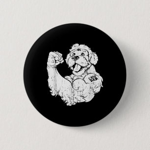 Golden Doodle Biceps Tattoo Hondenras - Pet I Love Ronde Button 5,7 Cm