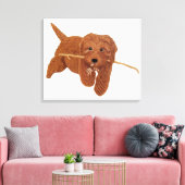 Golden Doodle  Canvas Afdruk (Insitu (Woonkamer))