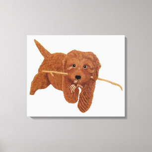 Golden Doodle  Canvas Afdruk