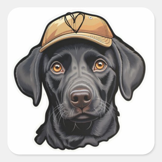Golden Doodle Cap Kids Sticker Design stickers (Devant)