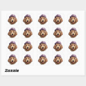 Golden Doodle Cap Kids Sticker Design stickers (Feuille)