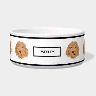 Golden Doodle Custom Name Bowl voor Honden Voerbakje