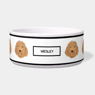 Golden Doodle Custom Name Bowl voor Honden Voerbakje