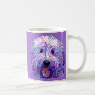 Golden Doodle Dazzling Paarse kleuren Koffiemok