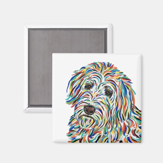 Golden Doodle Dog Magnet (Recto/Verso)