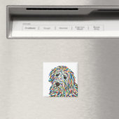 Golden Doodle Dog Magnet (In Situ (Lave-vaisselle))