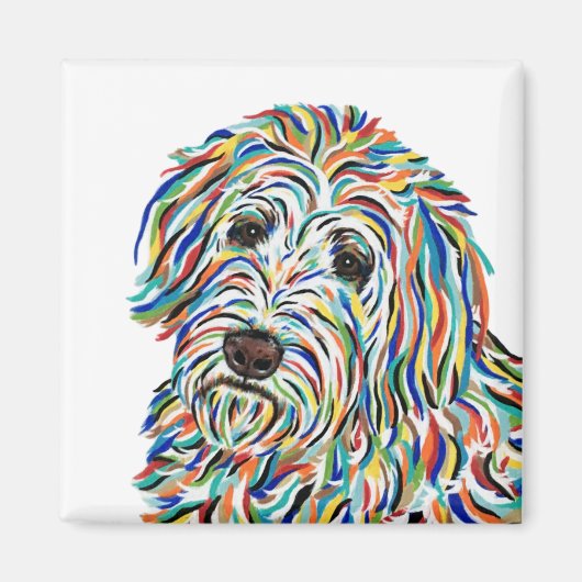 Golden Doodle Dog Magnet (Devant)
