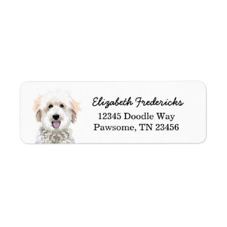 Golden Doodle Dog Retourner l'adresse Étiquettes