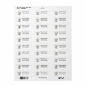 Golden Doodle Dog Return Address Labels (Full Sheet)