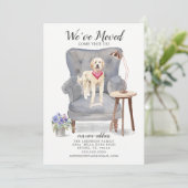 Golden Doodle Dog | Verplaatsingsaankondiging Aankondiging (Staand voorkant)