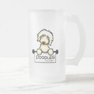 Golden Doodle Fan Matglas Bierpul