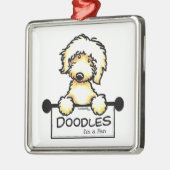 Golden Doodle Fan Metalen Ornament (Links)